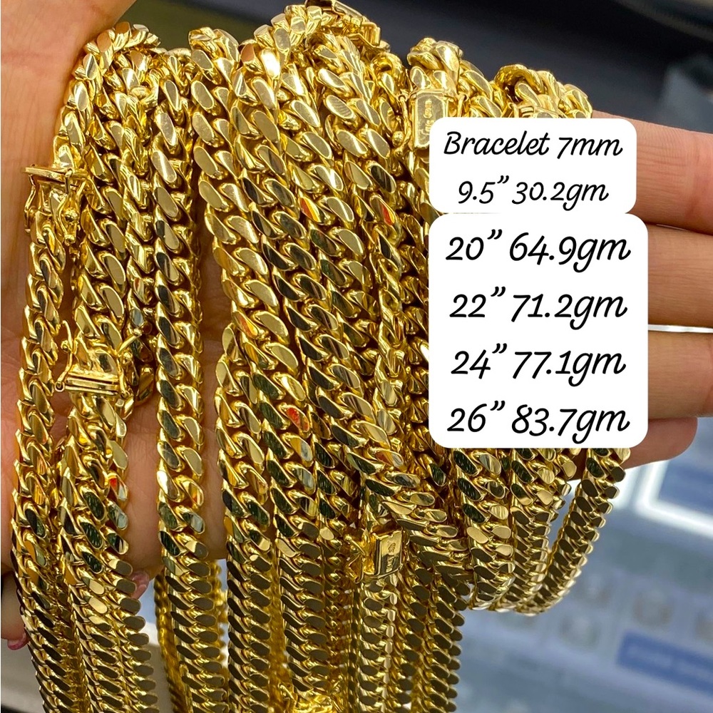 Real 10k gold 7mm Miami Cuban bracelet